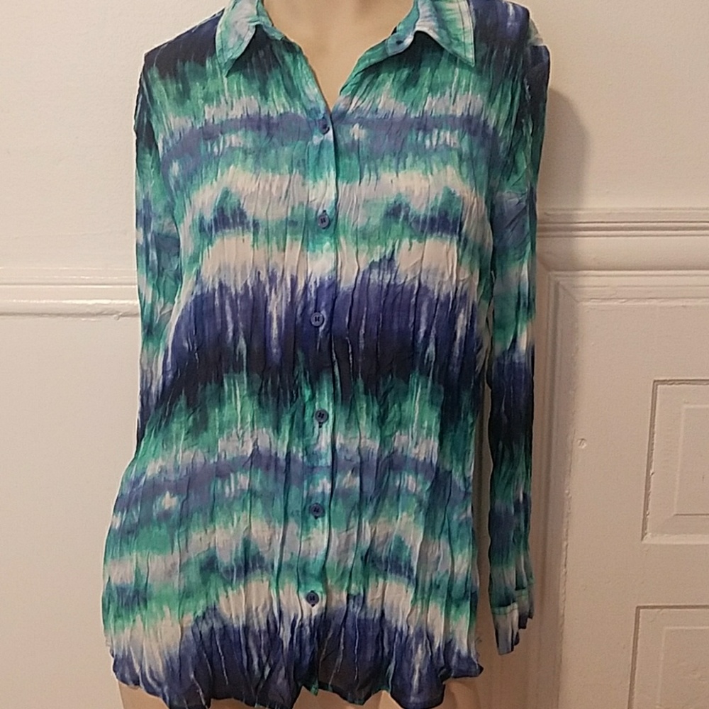 Chico's Blue and green top